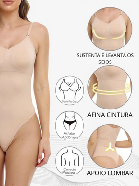 Body Modelador Suit Shape Slim Vivella (Compre 1 leve 2)