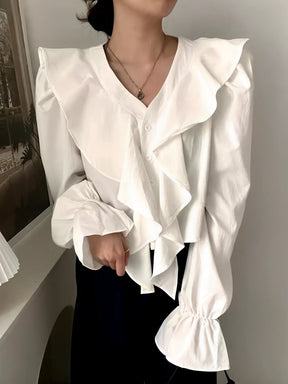 Camisa Feminina com Babados Boho Chique Vivella Maribel