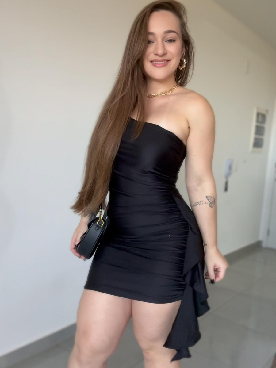 Vestido Curto Cetim de Compressão Vivella Avery - FULL