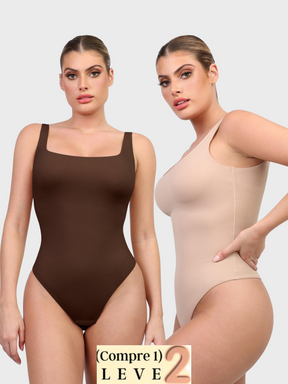 Body Suit Modelador Tanga Fio de Corte Alto Vivella - Spandex Premium ( Compre 1 leve 2 )