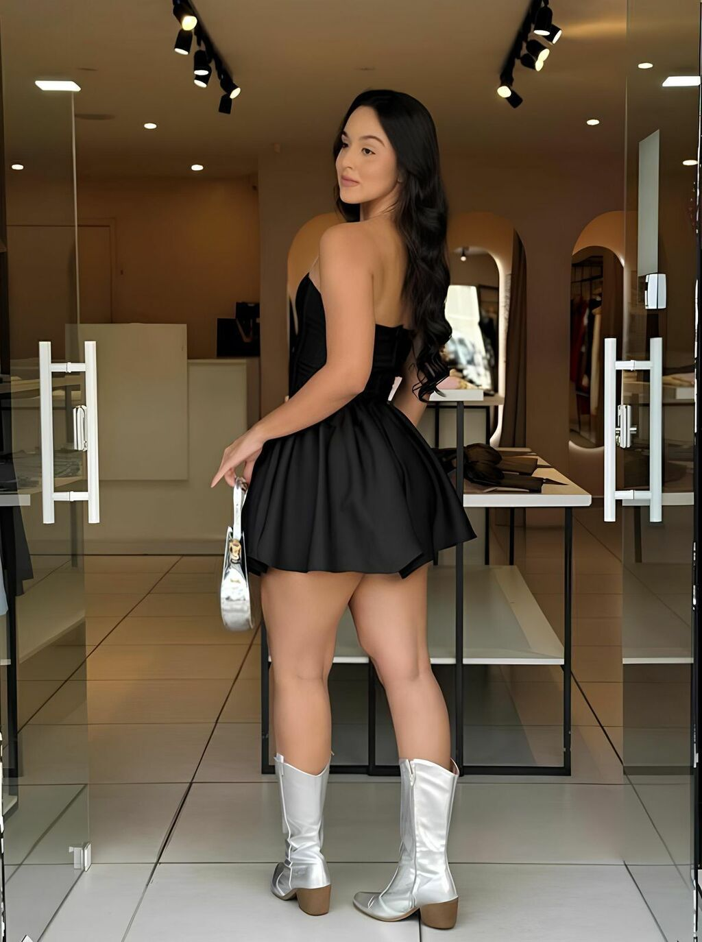 Vestido Curto Corset com Amarrações Vivella Yasmin