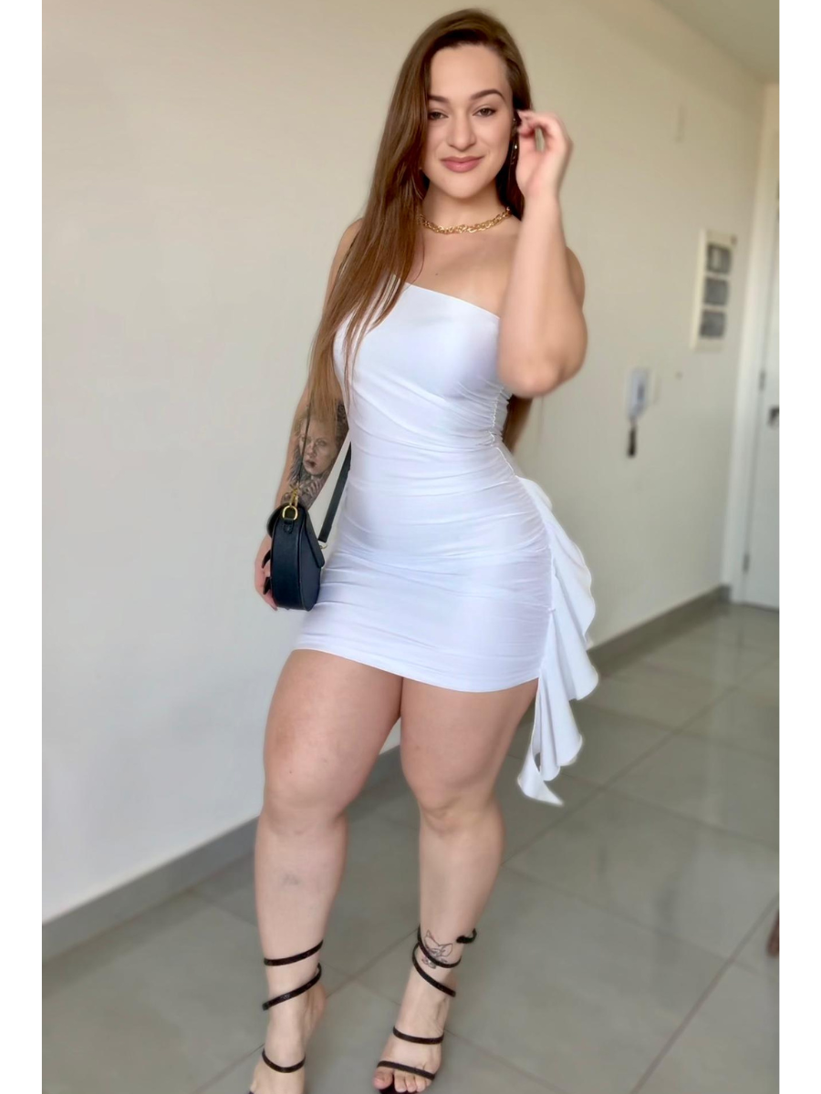 Vestido Curto Cetim de Compressão Vivella Avery - FULL
