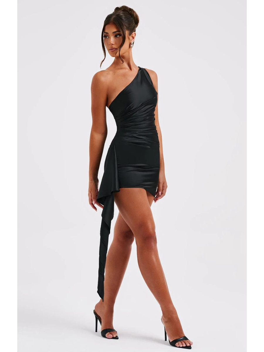 Vestido Curto de Cetim Vivella Avery