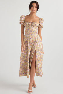 Vestido Midi com Manga Princesa Vivella Fiorentina - GOLDEN ERA