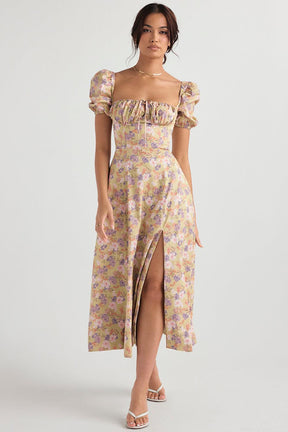 Vestido Midi com Manga Princesa Vivella Fiorentina - GOLDEN ERA