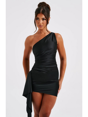 Vestido Curto de Cetim Vivella Avery