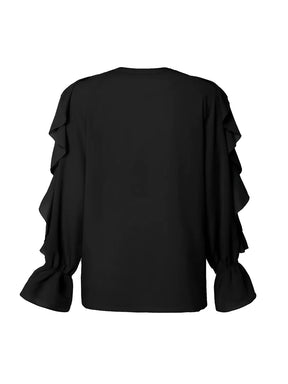 Camisa Feminina com Babados Boho Chique Vivella Maribel