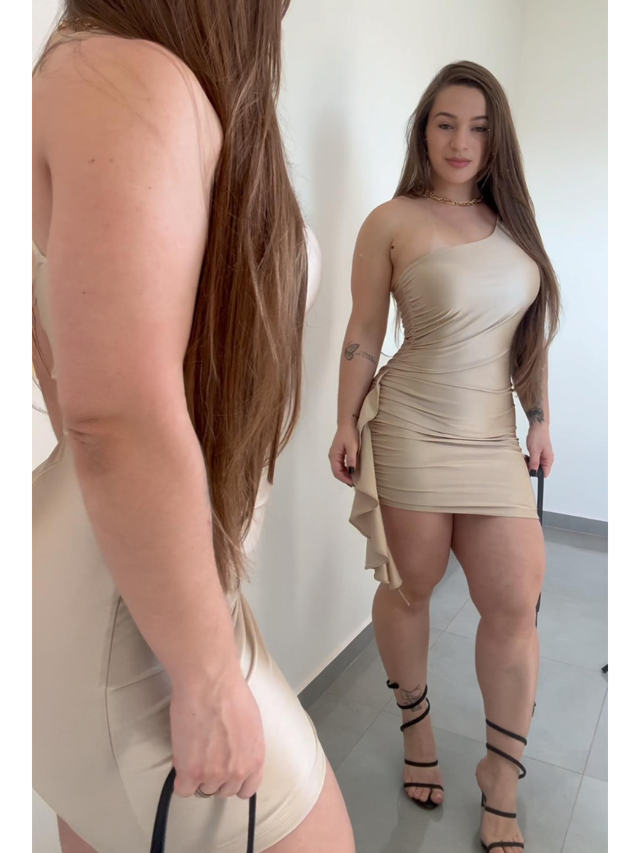 Vestido Curto Cetim de Compressão Vivella Avery - FULL
