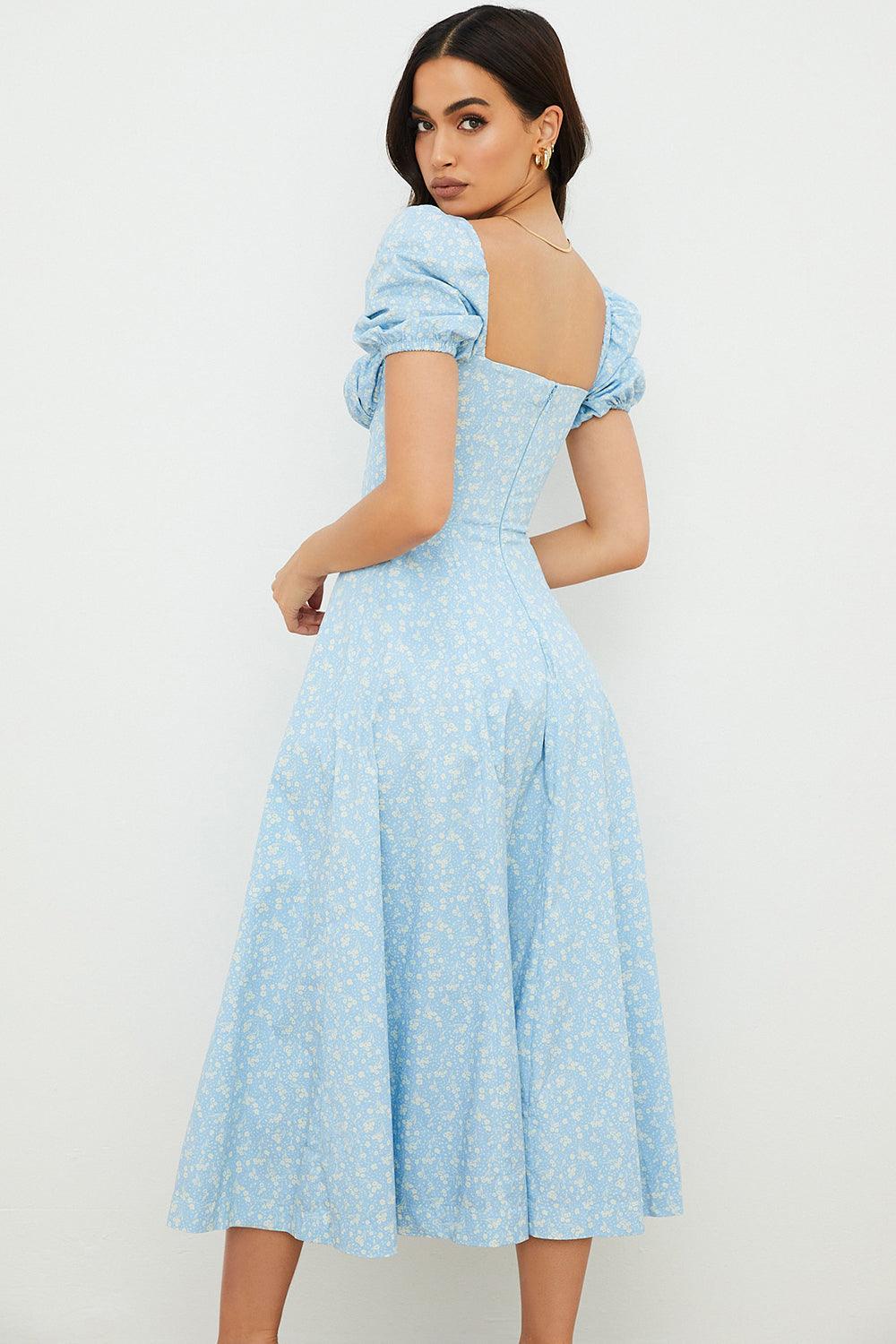Vestido Midi com Manga Princesa Vivella Fiorentina - GOLDEN ERA