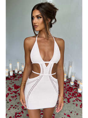 Vestido Curto Crochê Premium Vivella Arabella - OÁSIS