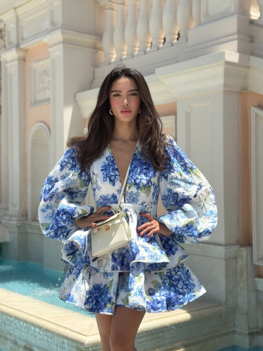 Vestido Curto com Babados Vivella Elis