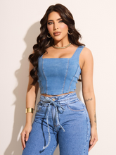 Cropped Jeans Corselet Vivella Suelen - FULL
