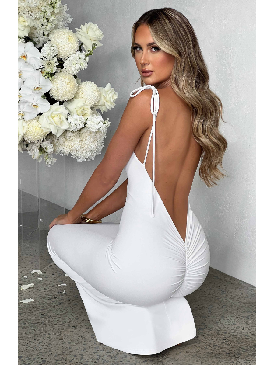 Vestido Longo Costas Aberta Vivella Sanya - FULL