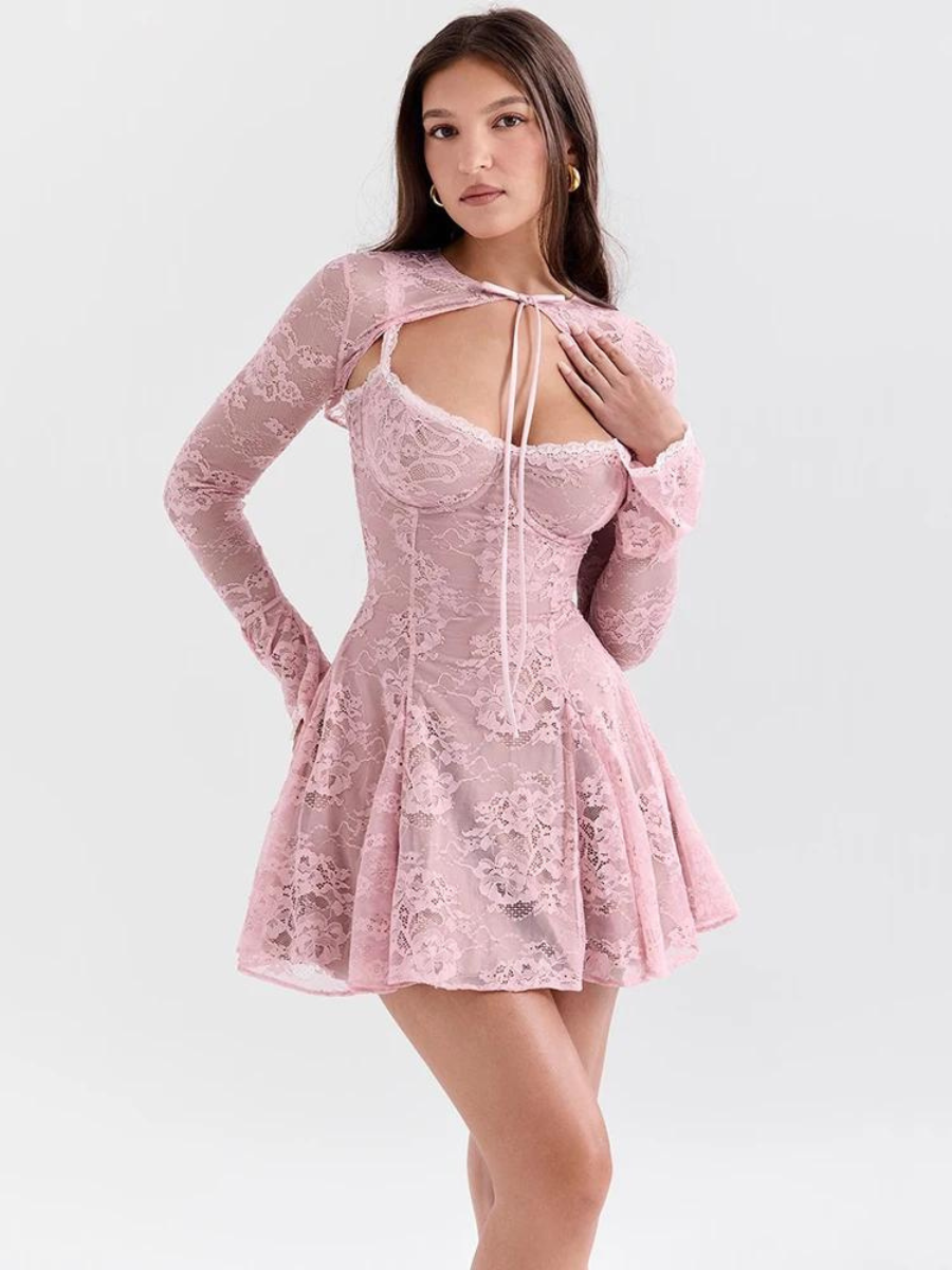 Vestido de Renda com Bolero Vivella  Alice - GOLDEN ERA