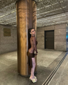 Vestido Curto Com Tule Irregular Vivella Mariáh