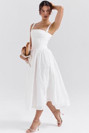 Vestido Midi Xadrez Vivella Farm - GOLDEN ERA