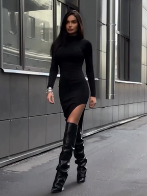 Vestido Longo com Fenda Vivella Demi - OUTONO/INVERNO