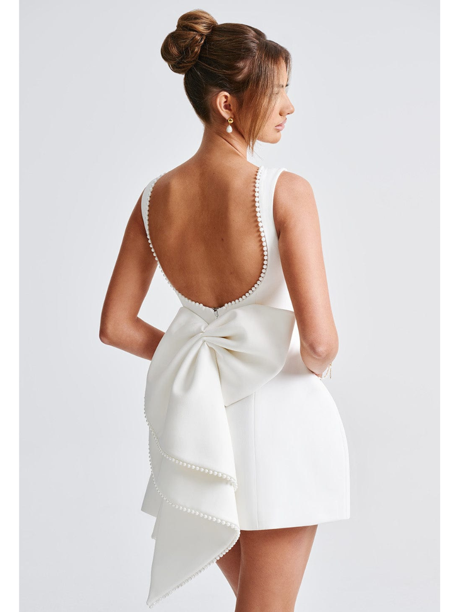 Vestido Curto Com Laço Vivella Perle