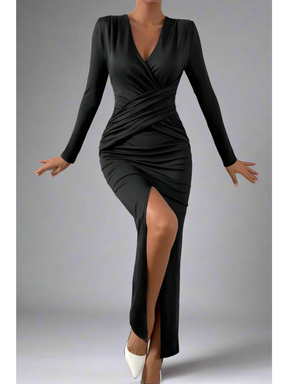 Vestido Longo com Fenda Vivella Isolda