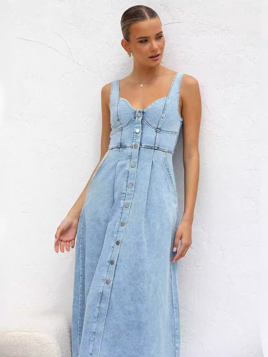 Vestido Midi Jeans Vivella Gaya