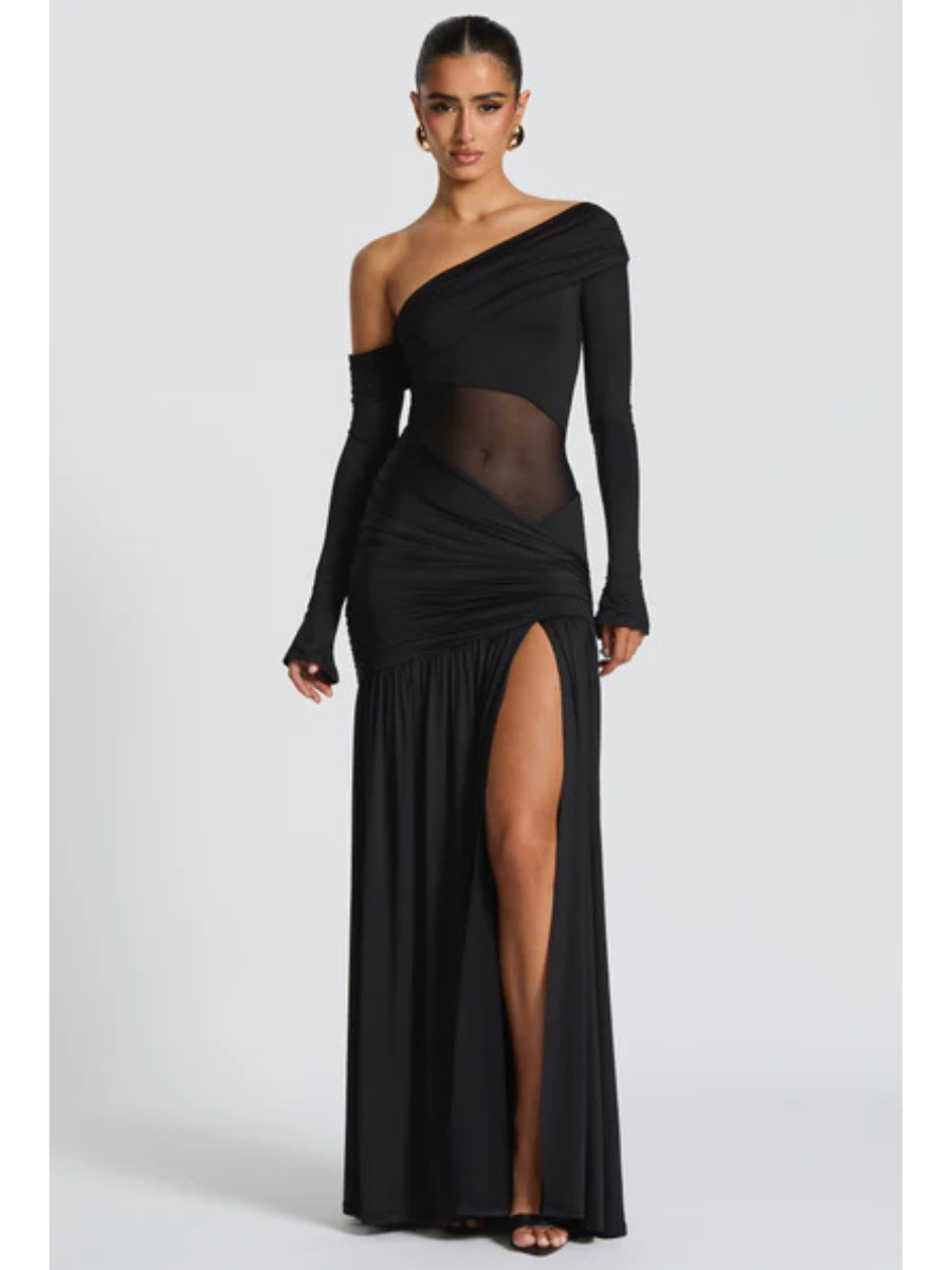 Vestido Longo Manga Comprida Vivella Seraphine