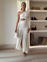 Vestido Ombro Só com Franjas Vivella Élan
