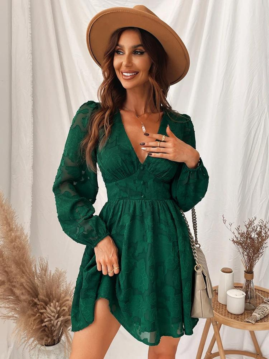 Vestido Manga Longa Vivella Miss Petal