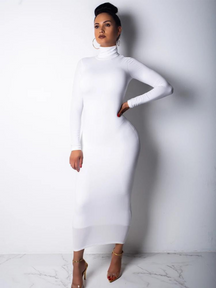 Vestido Midi Gola Alta Vivella Verona