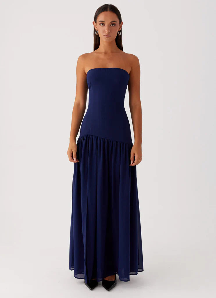 Vestido Longo Tomara que Caia  Com Fenda Vivella Eden
