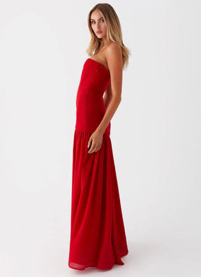 Vestido Longo Tomara que Caia  Com Fenda Vivella Eden