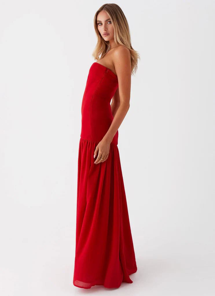 Vestido Longo Tomara que Caia  Com Fenda Vivella Eden