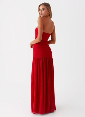 Vestido Longo Tomara que Caia  Com Fenda Vivella Eden