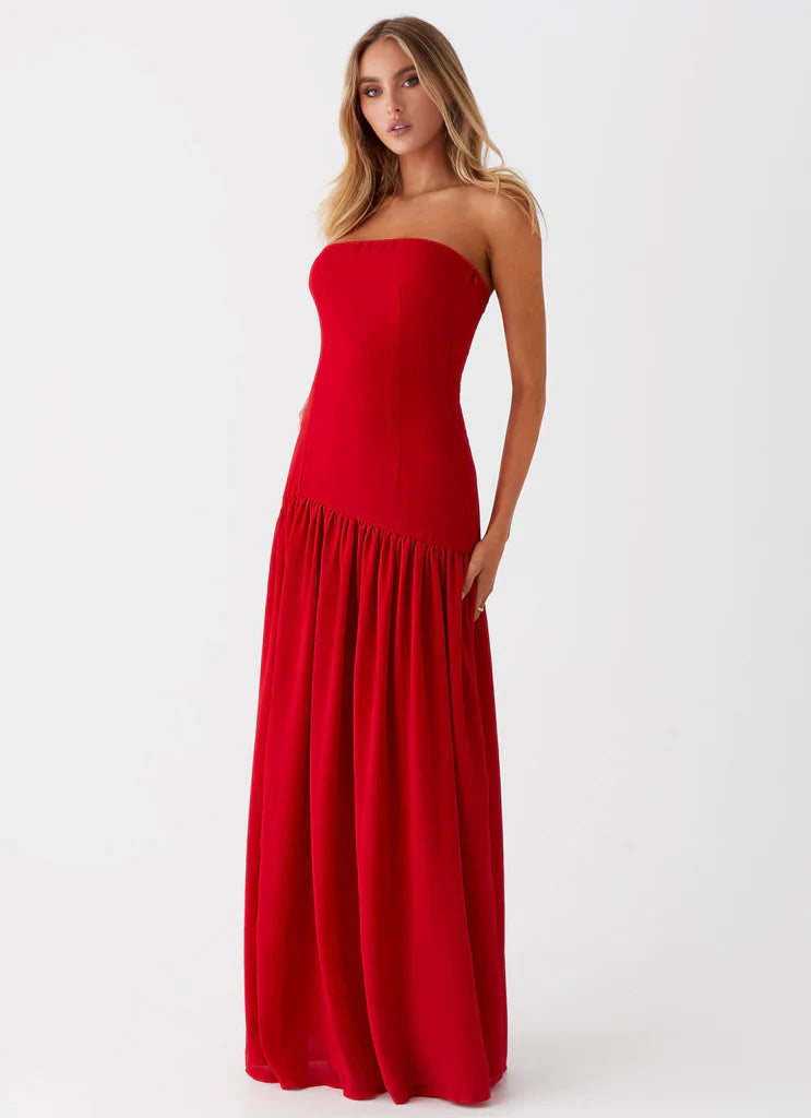 Vestido Longo Tomara que Caia  Com Fenda Vivella Eden