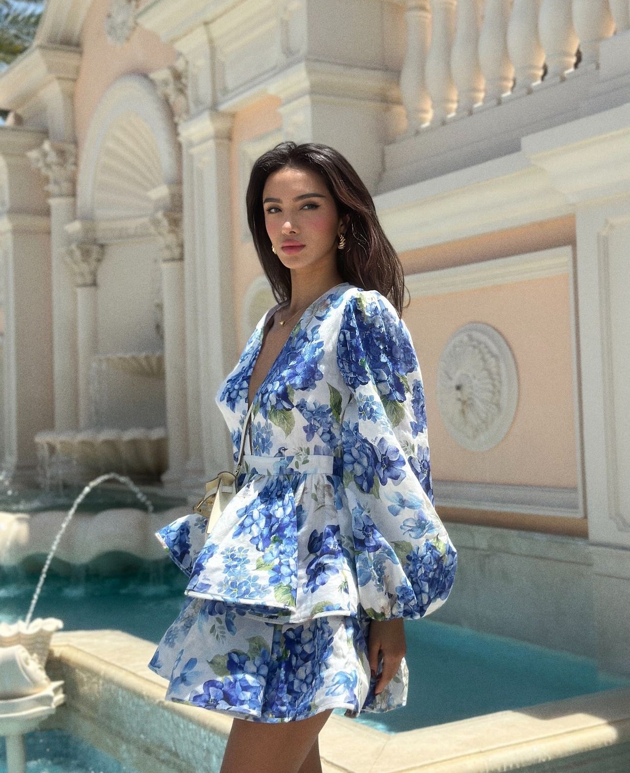 Vestido Curto com Babados Vivella Elis