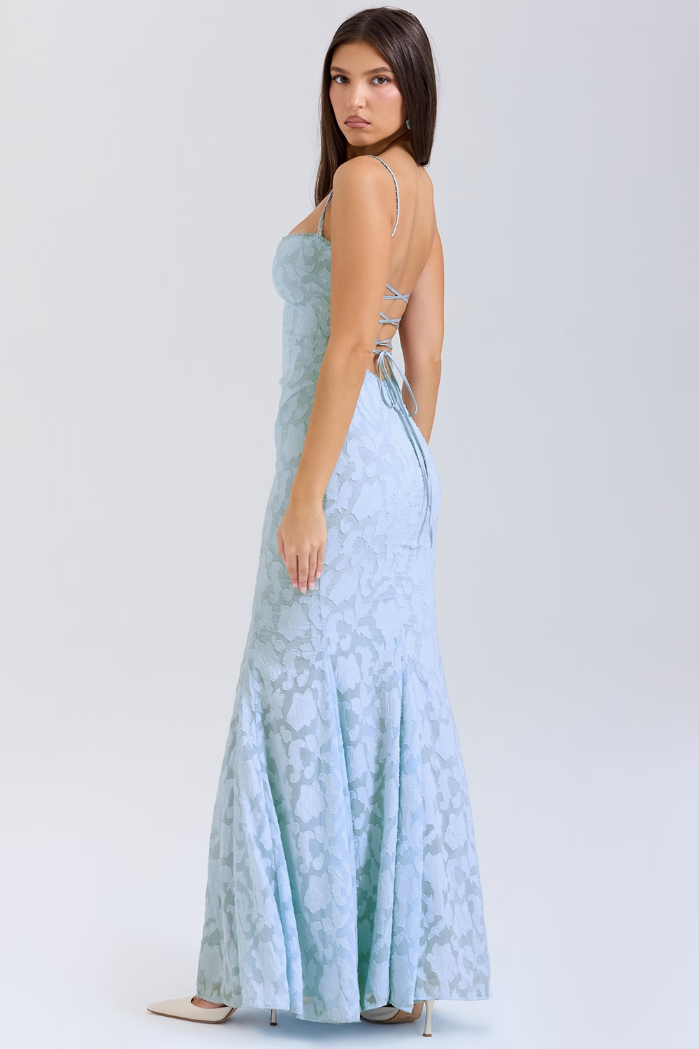 Vestido Longo Rendado com Amarrações Vivella Joan - GOLDEN ERA