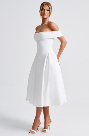 Vestido Midi Ombro a Ombro Vivella Princess