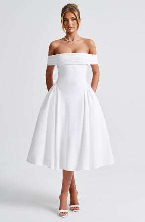 Vestido Midi Ombro a Ombro Vivella Princess