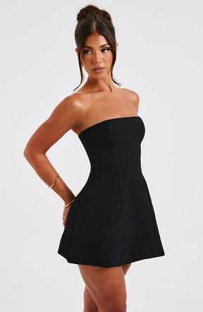 Vestido Curto Sem Alças Alfaiataria Vivella  Kiara
