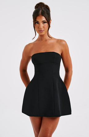 Vestido Curto Sem Alças Alfaiataria Vivella  Kiara