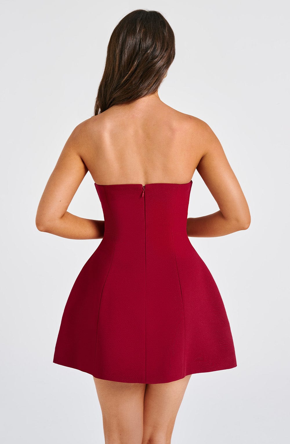 Vestido Curto Sem Alças Alfaiataria Vivella  Kiara