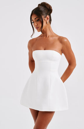 Vestido Curto Sem Alças Alfaiataria Vivella  Kiara