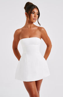 Vestido Curto Sem Alças Alfaiataria Vivella  Kiara