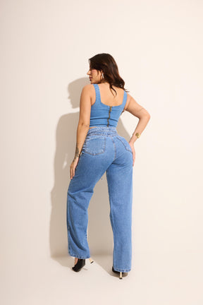 Cropped Jeans Corselet Vivella Suelen - FULL