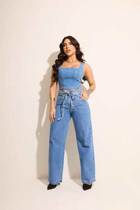 Cropped Jeans Corselet Vivella Suelen - FULL