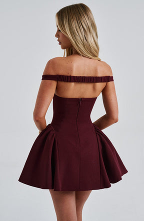 Vestido Curto Ombro a Ombro Vivella Grace