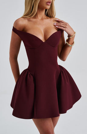 Vestido Curto Ombro a Ombro Vivella Grace