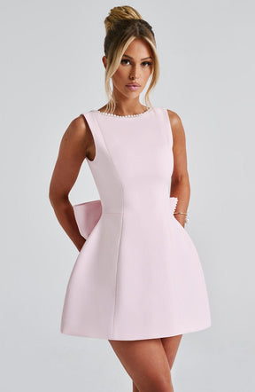 Vestido Curto Com Laço Vivella Perle
