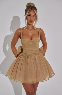 Vestido Curto Com Alças de Brilho Vivella Glam Luxo - FULL