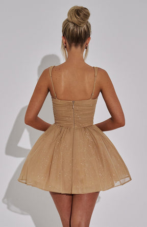 Vestido Curto Com Alças de Brilho Vivella Glam Luxo - FULL