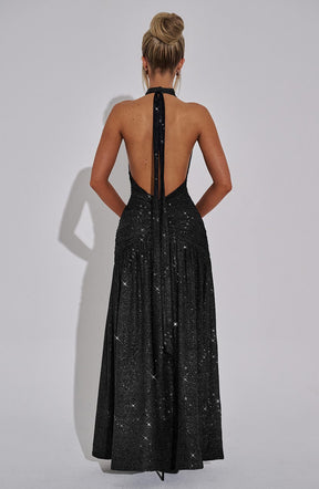 Vestido Longo com Fenda Vivella Coven